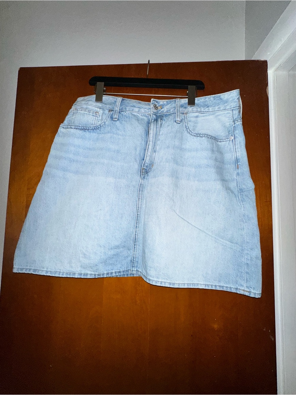 Madewell Rigid Denim Light A-Line Mini Skirt